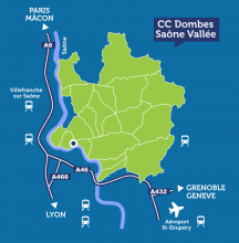 Carte de la CCDSV Dombes Saone Vallée