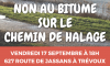 Manifestation contre la bitumisation du chemin de Halage - 17 septembre 18h